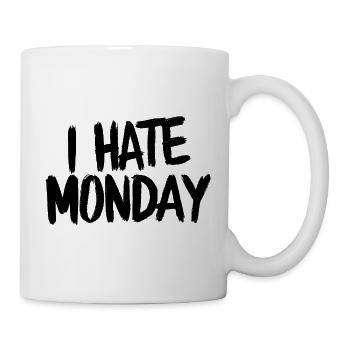 Je déteste Monday Divertente Drôle - Mug blanc - blanc - Droite