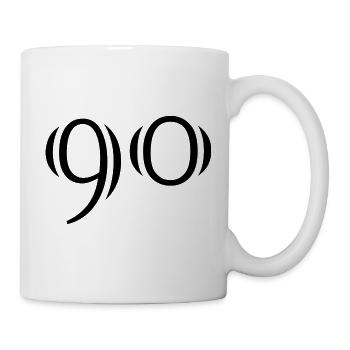 90. 90 ANS. 90e ANNIVERSAIRE. ANNIVERSAIRE 90 ANS. - Mug blanc - blanc - Droite