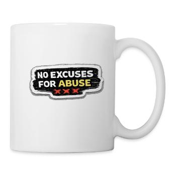 No Excuses For Abuse Anti-Abuse Awareness Sticker - Mug - white - Right