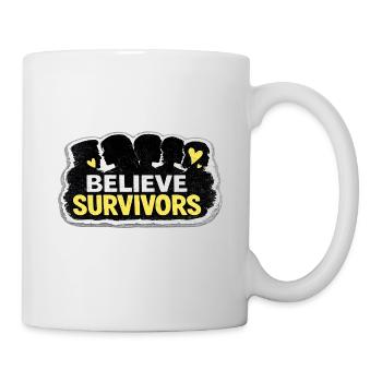 Believe Survivors Feminist Awareness Sticker - Mug - white - Right