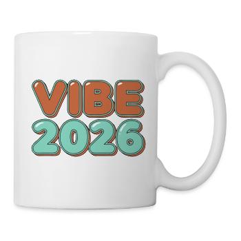 Retro Vibe 2026 Typographie Lettrage - Mug blanc - blanc - Droite