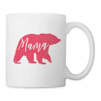 Mama Bear Pink – Cadeau doux pour la fête des mères - Mug blanc - blanc - Droite