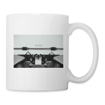 Conception d’affiche d’une première machine à écrire - Mug blanc - blanc - Droite