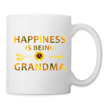 Le bonheur, c’est être une chemise drôle de grand-mère - Mug blanc - blanc - Droite