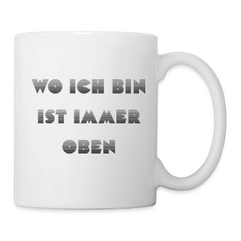 Wie ein Kompass: Ich bin immer oben - Tasse - Weiß - Rechts