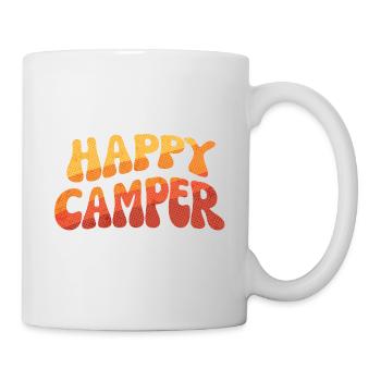 Texte dégradé de campeur heureux - Mug blanc - blanc - Droite