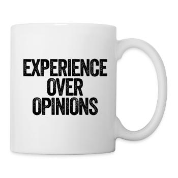 Expérience plutôt que opinions Grand-père sarcastique Grand-mère - Mug blanc - blanc - Droite