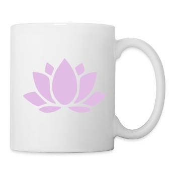 Lotus Flower Lotus Flower Violet Flower Flower Yoga - Mug - white - Right