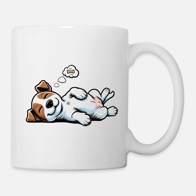 Jack Russel terrier Jack russel propriétaire Jackie - Mug blanc - blanc