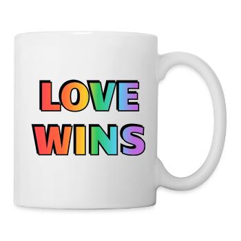 Love Wins Rainbow Gradient LGBT Pride - Mug - white - Right