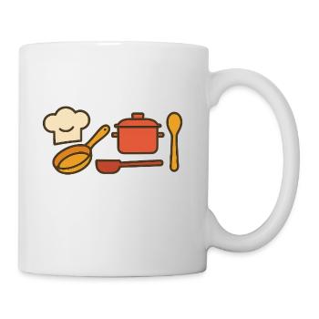 Koch mit Leidenschaft – Küche Liebe Genuss - Tasse - Weiß - Rechts
