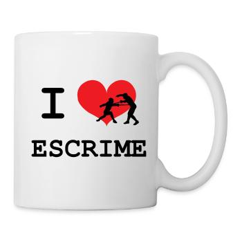 I like Fencing Heart and Silhouette Combat - Mug - white - Right