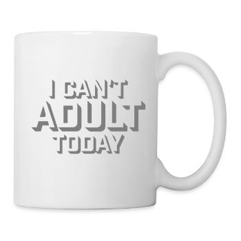 I Can't Adult Today Funny Adult Saying Logo - Mug - white - Right