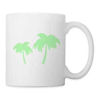 Tropische Palmen Silhouetten Duo - Tasse - Weiß - Rechts