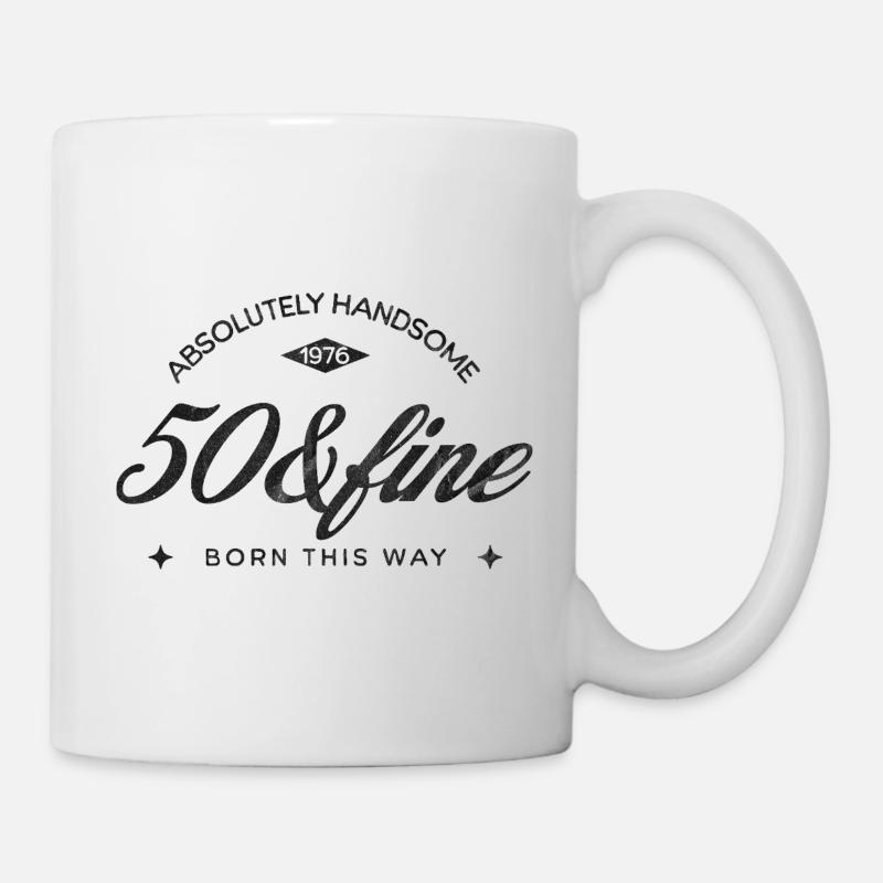 Vintage Born This Way – Absolutely Handsome 50 - Tasse - Weiß
