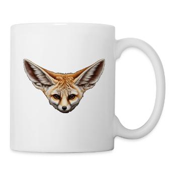 Fennek gesicht füchse Illustration Detailreich - Tasse - Weiß - Rechts