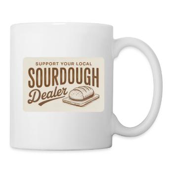 Sauerteighändler-Vintage-Abzeichen - Tasse - Weiß - Rechts