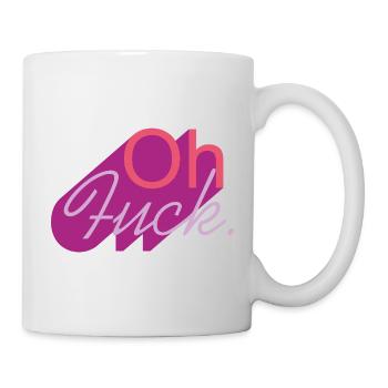 Oh Fuck Script in Purple Hue - Tasse - Weiß - Rechts
