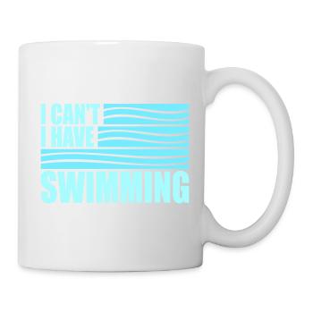 Je ne peux pas, j’ai une excuse de nageur drôle - Mug blanc - blanc - Droite