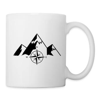 Montagnes Compass Nature Plein Aire - Mug blanc - blanc - Droite
