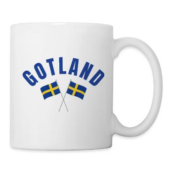 Gotland Schwedische Flaggen - Tasse - Weiß - Rechts