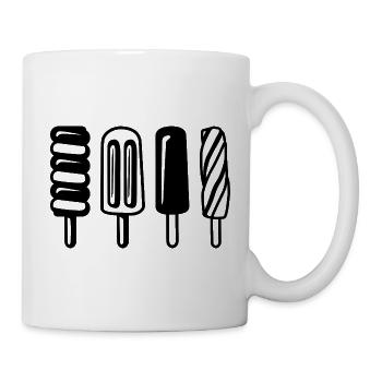 Wassereis Skizze - Tasse - Weiß - Rechts