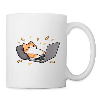 Geek chat in telecommuting mode - Mug - white - Right