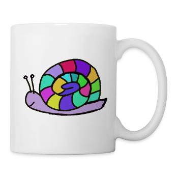 Coquille d’escargot mosaïque - Mug blanc - blanc - Droite