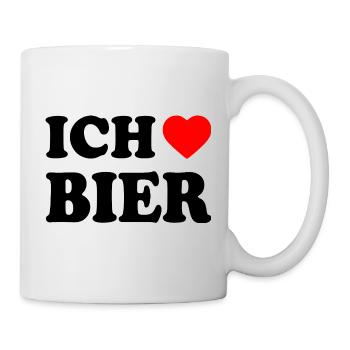 Ich liebe bier - Tasse - Weiß - Rechts