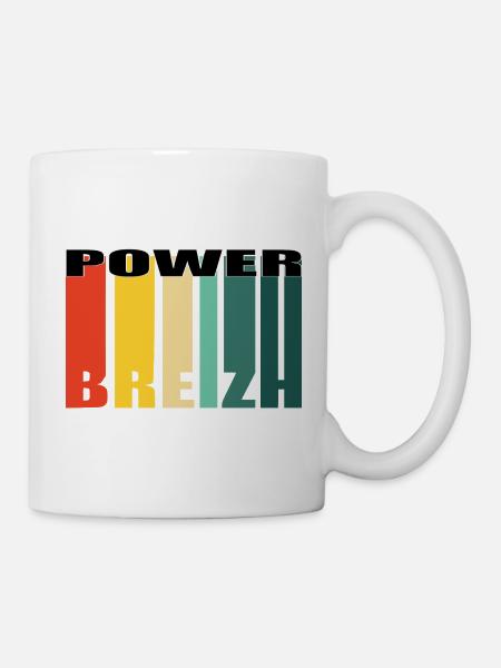 POWER BREIZH - Tasse - Weiß