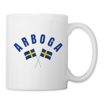 Arboga – Schwedische Flaggen - Tasse - Weiß - Rechts