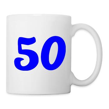 50. 50 YEARS. 50th ANNIVERSARY. 50 YEARS ANNIVERSARY. - Mug - white - Right