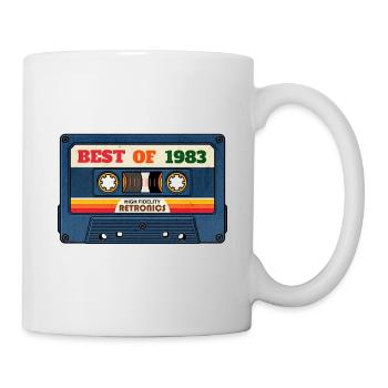 Best of 1983 – Retro Mixtape im Vintage-Look - Tasse - Weiß - Rechts