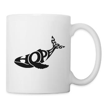 HOPE der Wal - Tasse - Weiß - Rechts