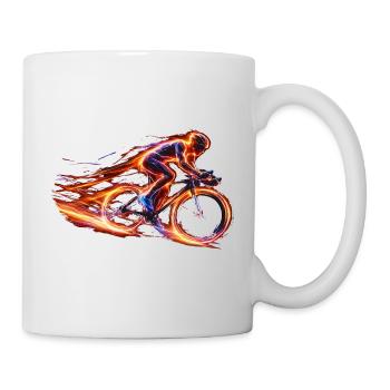 Conception de vélo de vitesse pour cyclistes de route - Mug blanc - blanc - Droite