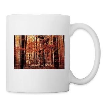 Forêt d'automne en rouge - Mug blanc - blanc - Droite