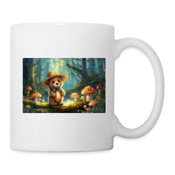 Teddy im Märchenwald  - Tasse - Weiß - Rechts