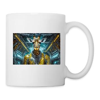 Giraffe hero in space suit - Mug - white - Right