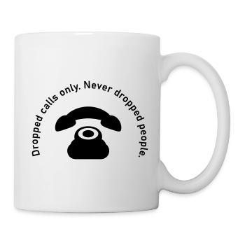 Vintage-Handy-Symbol Verschwende deine Zeit nicht, Kontakt - Tasse - Weiß - Rechts