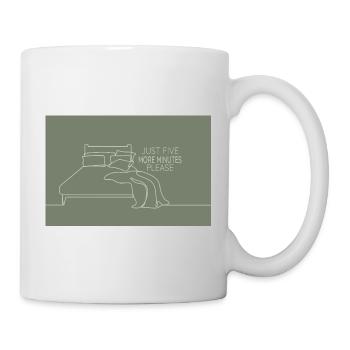 Nur noch 5 Minuten Schlafzimmer Humor - Tasse - Weiß - Rechts