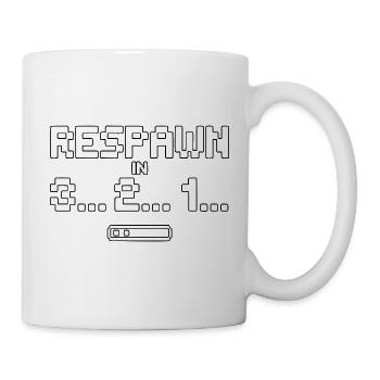 Respawn Countdown Pixelkunst - Tasse - Weiß - Rechts