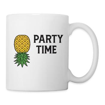Lass uns Party Ananas-Symbol - Tasse - Weiß - Rechts