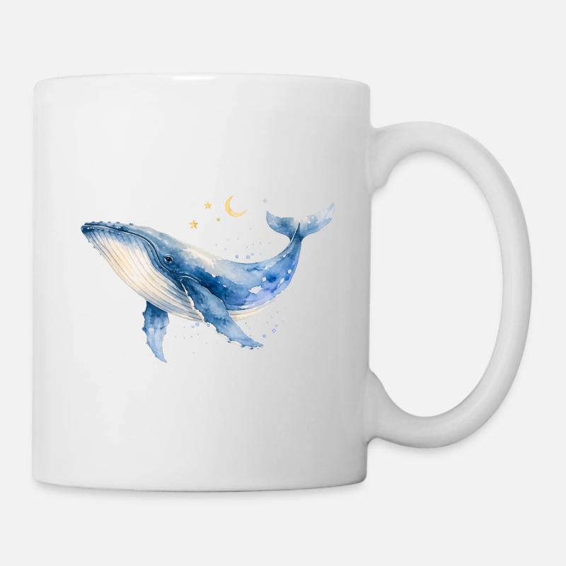 Wal Aquarell by MEERchandise  - Tasse - Weiß