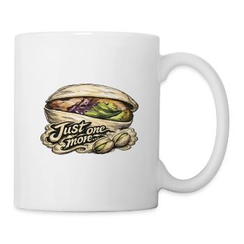 Pistazie Just One More Snack Filmabend T-Shirt - Tasse - Weiß - Rechts