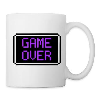 Game Over Schild Retro Gamer - Tasse - Weiß - Rechts