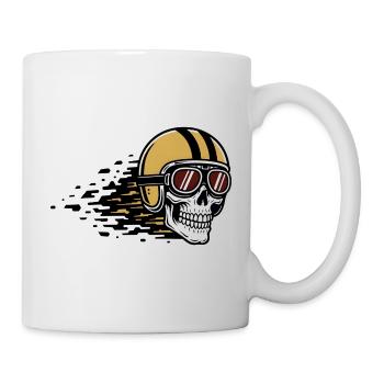 Skull Bicycle MTB Mountain Bike Road Bike Design - Mug - white - Right