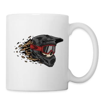 Skull Bicycle MTB Mountain Bike Road Bike Design - Mug - white - Right