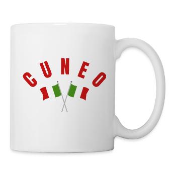 Cuneo Crossed Italian Flags  - Mug - white - Right