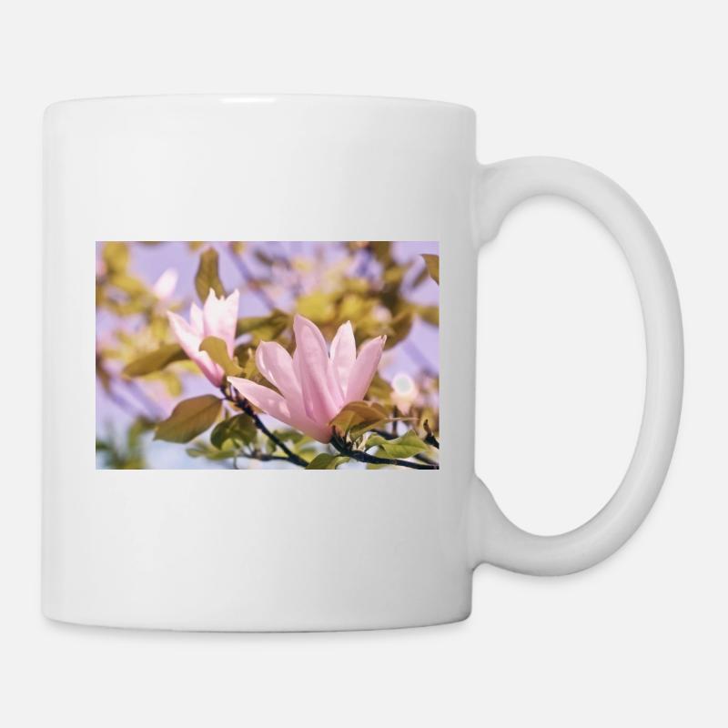 Pink Magnolia Bloom Mist - Tasse - Weiß