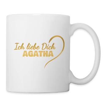 Agatha als Herz - Tasse - Weiß - Rechts